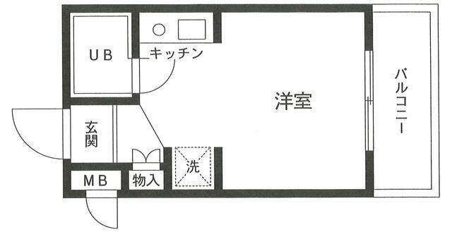 ロン・ボア・カサベール(ワンルーム/2階)の間取り写真
