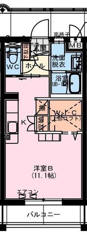 木花YMマンション(ワンルーム/3階)の間取り写真