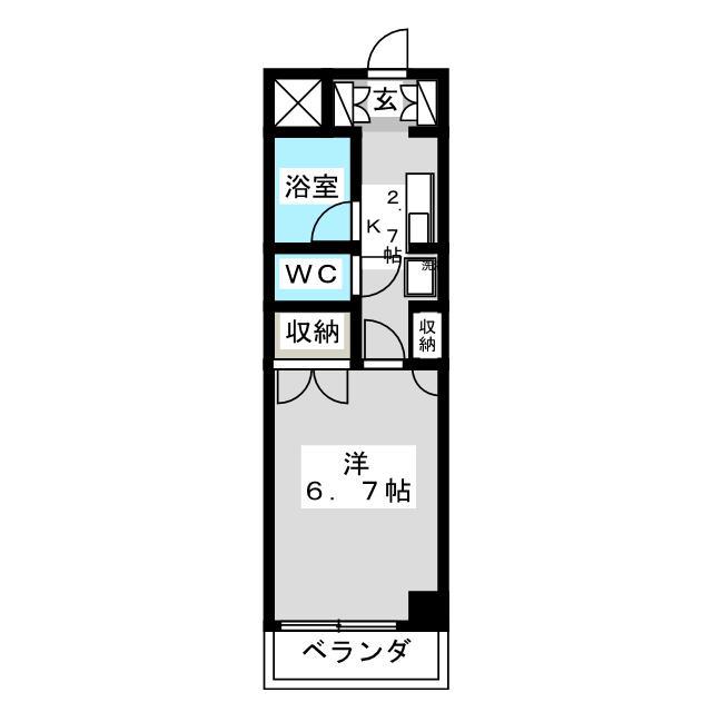 エトワール青森第1(1K/3階)の間取り写真
