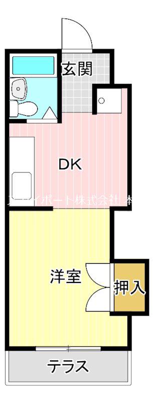 葵西BASE(1DK/1階)の間取り写真