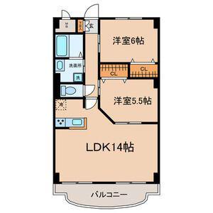 アヴァンセ・M(2LDK/1階)の間取り写真