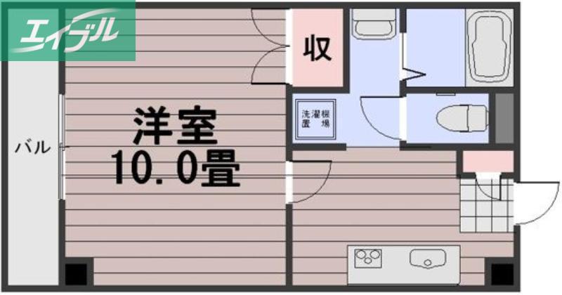 エレガンス京町(1K/6階)の間取り写真