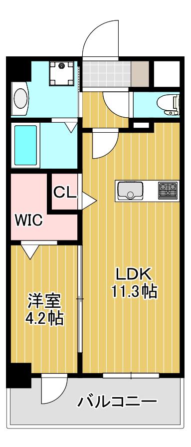 PROSPERER大手町(1LDK/6階)の間取り写真
