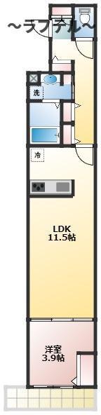 エオニオ(1LDK/2階)の間取り写真