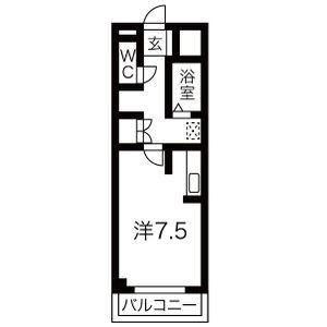 REVE21(ワンルーム/3階)の間取り写真