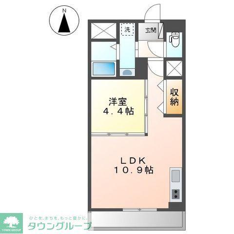 アルテミス湘南海岸(1LDK/1階)の間取り写真
