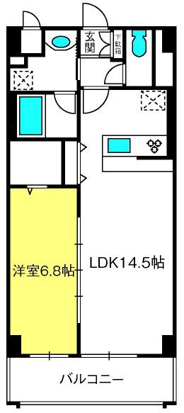 LE FLEUR OMIYA(1LDK/3階)の間取り写真