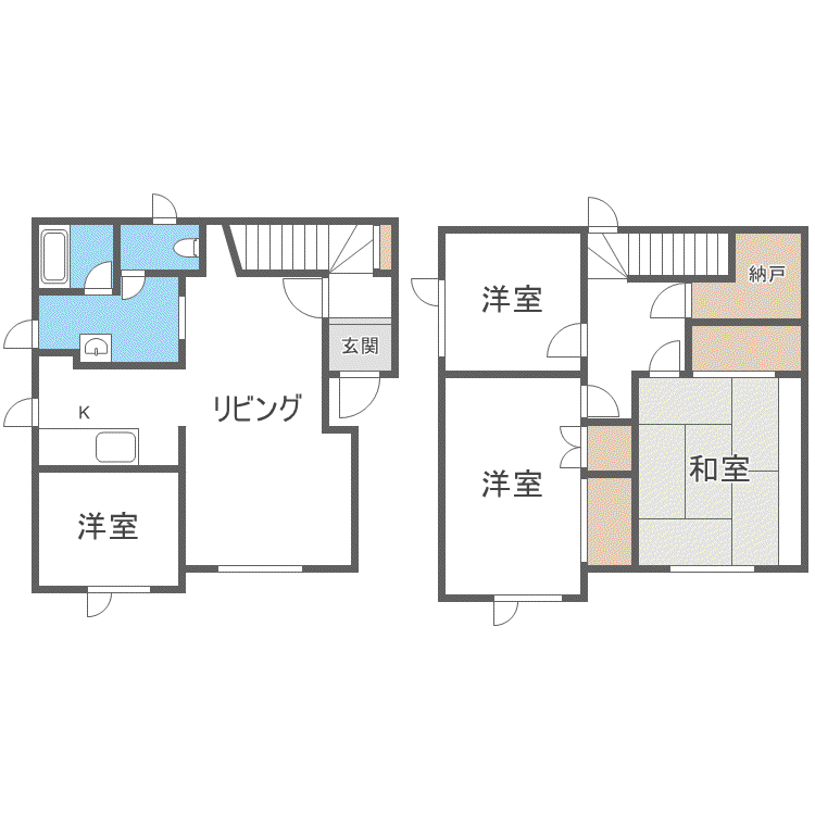 S・Kルーム(4LDK/2階)の間取り写真