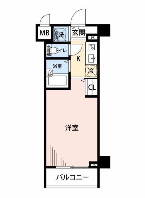 フェニックス新横濱エオール(1K/5階)の間取り写真
