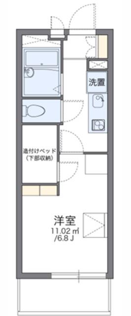 レオパレスFOUNT A(1K/2階)の間取り写真