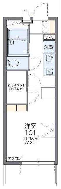 レオパレスさざんか(1K/1階)の間取り写真