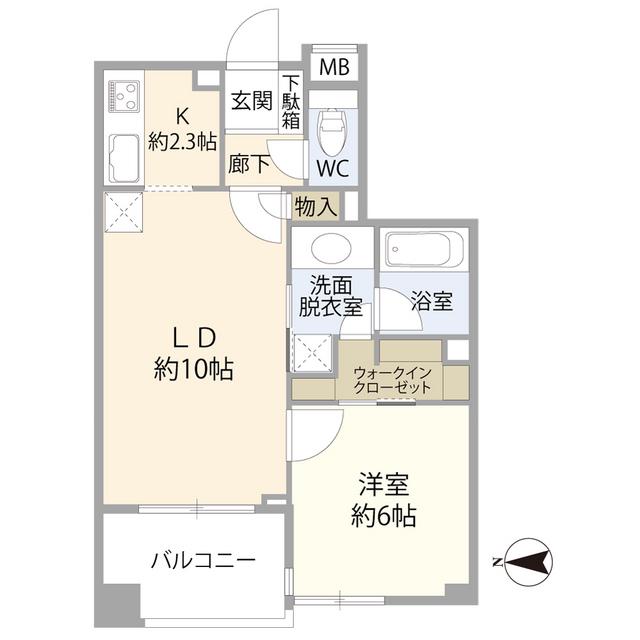 コンファーレ白鷺(1LDK/7階)の間取り写真