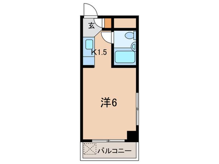 長澤ハイツ(1K/1階)の間取り写真