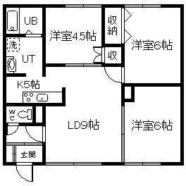 トヨオカミナIII(3LDK/1階)の間取り写真