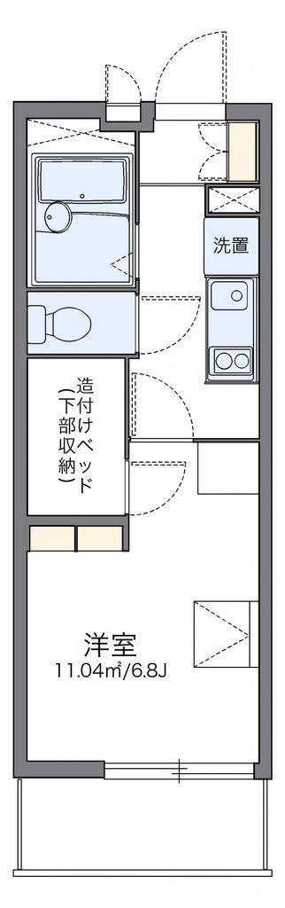 レオパレス英(1K/2階)の間取り写真