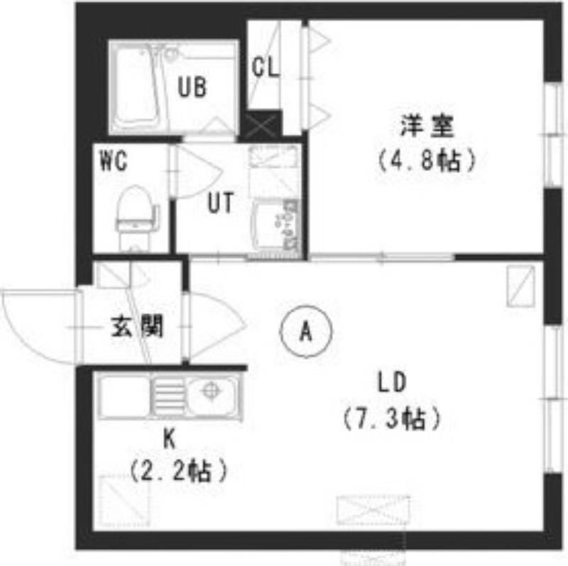 ル・ヌアージュ平岸(1LDK/4階)の間取り写真