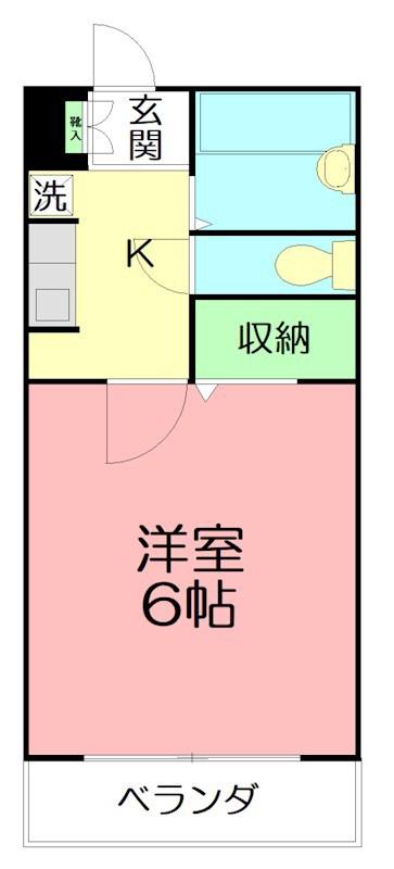VILLA510 NO.6(1K/1階)の間取り写真