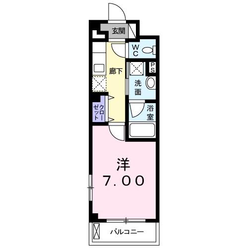 カーサ イリーデNISHINO(1K/3階)の間取り写真