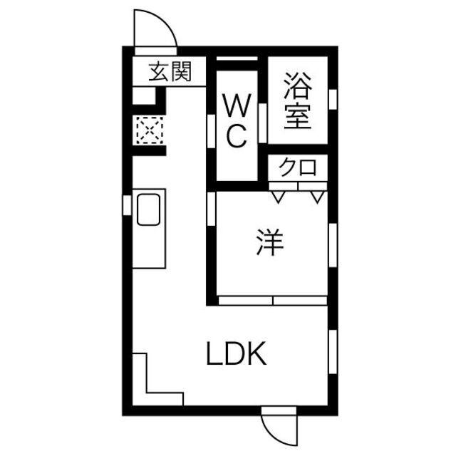LEGIOIEささしまライブ駅2(1LDK/2階)の間取り写真
