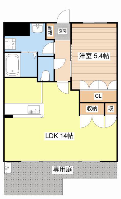 フォレストガーデン(1LDK/1階)の間取り写真