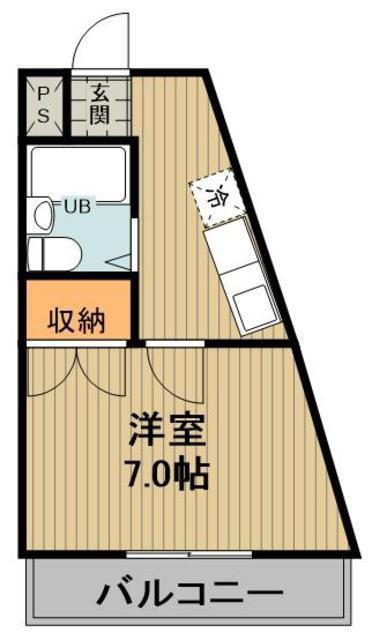 サングレイス(1K/2階)の間取り写真