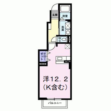 サンシャイン田原 A(1K/1階)の間取り写真