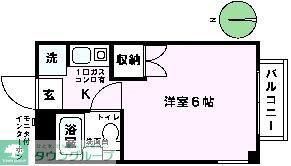 ニューフィールド(ワンルーム/3階)の間取り写真