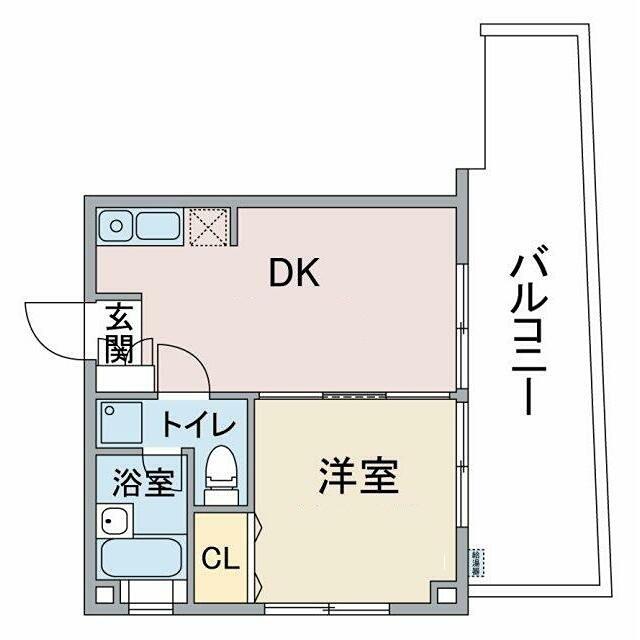 ソル・レヴェンテ(1DK/1階)の間取り写真