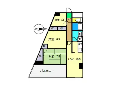 第II瀬戸ハイツ(3LDK/3階)の間取り写真