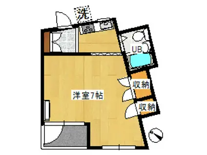 三和ドラッグビル(ワンルーム/2階)の間取り写真