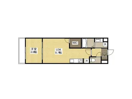 月光手城ルート2(1LDK/2階)の間取り写真