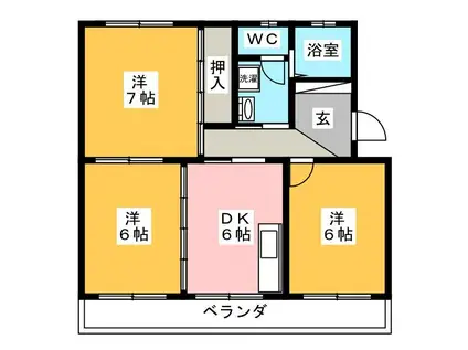 パレステージ(3DK/3階)の間取り写真