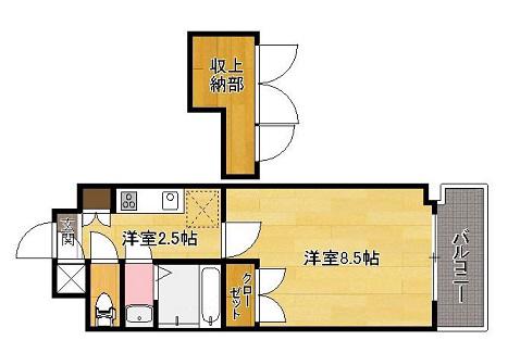 NO.88 MARINAGATE SUNS(1K/5階)の間取り写真