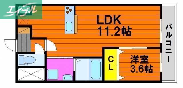 AXIS今(1LDK/3階)の間取り写真