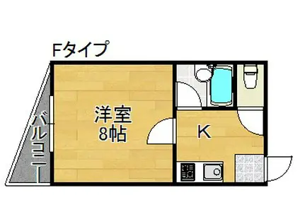 アーク住之江(1K/2階)の間取り写真