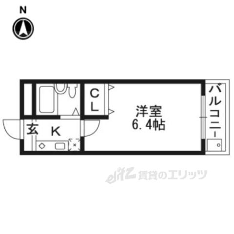 光陽マンション(1K/2階)の間取り写真