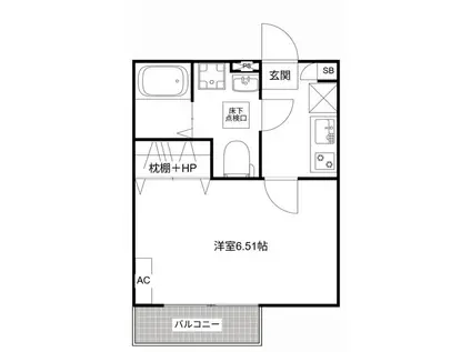 MQUARTO柏III(1K/1階)の間取り写真