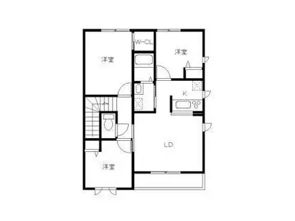 コート・ソフィア A棟(3LDK/2階)の間取り写真