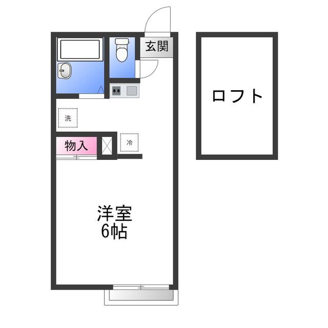 レオパレスアルミック(1K/1階)の間取り写真