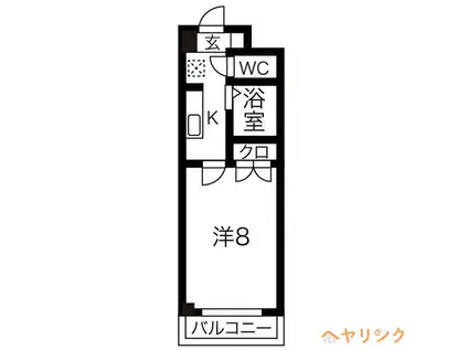 レイール 赤池(1K/3階)の間取り写真