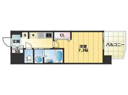LUXE我孫子II(1K/11階)の間取り写真