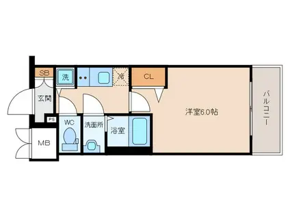 プレサンス新大阪ザシティ(1K/3階)の間取り写真