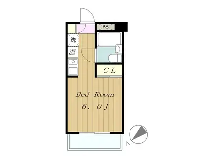 エスケイケイビル(ワンルーム/3階)の間取り写真