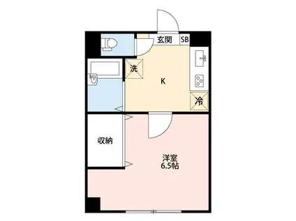 プラージュ幕張(1K/2階)の間取り写真