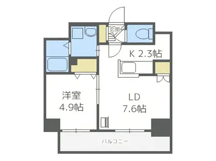 セトルレジデンス(1LDK/3階)の間取り写真