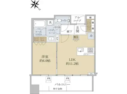 スカイフォレストレジデンス(1LDK/3階)の間取り写真