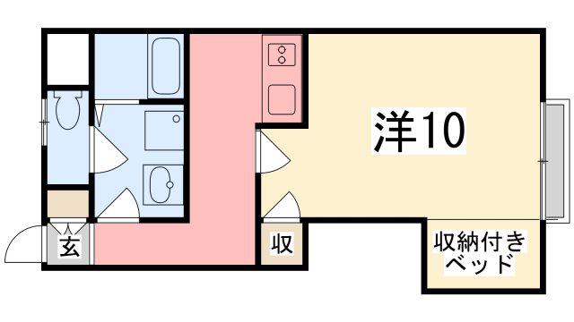STAGE I(1K/1階)の間取り写真
