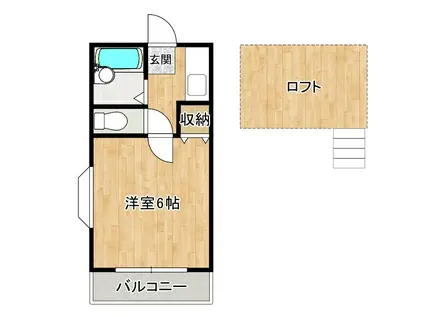 KIYOMIZUIIIレジデンス(1K/2階)の間取り写真