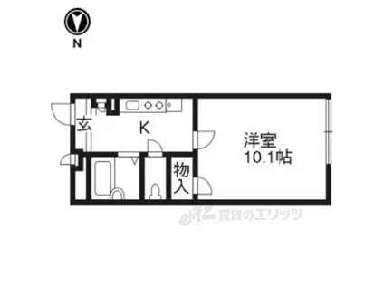 レオパレス東寺(1K/1階)の間取り写真