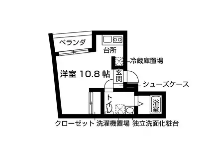 02/HM(ワンルーム/6階)の間取り写真
